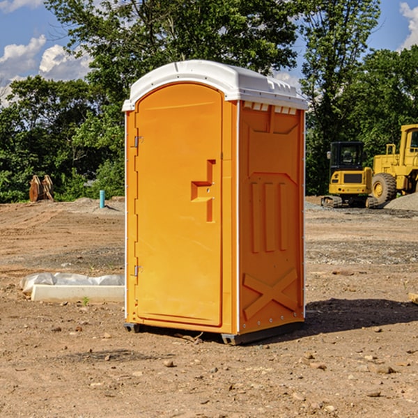 how often are the porta potties cleaned and serviced during a rental period in Holstein